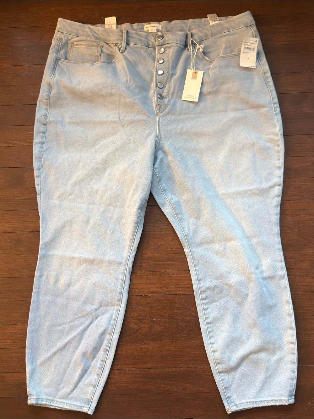 Good American Women's Plus Size Jeans 24 Good Legs Crop Light Blue